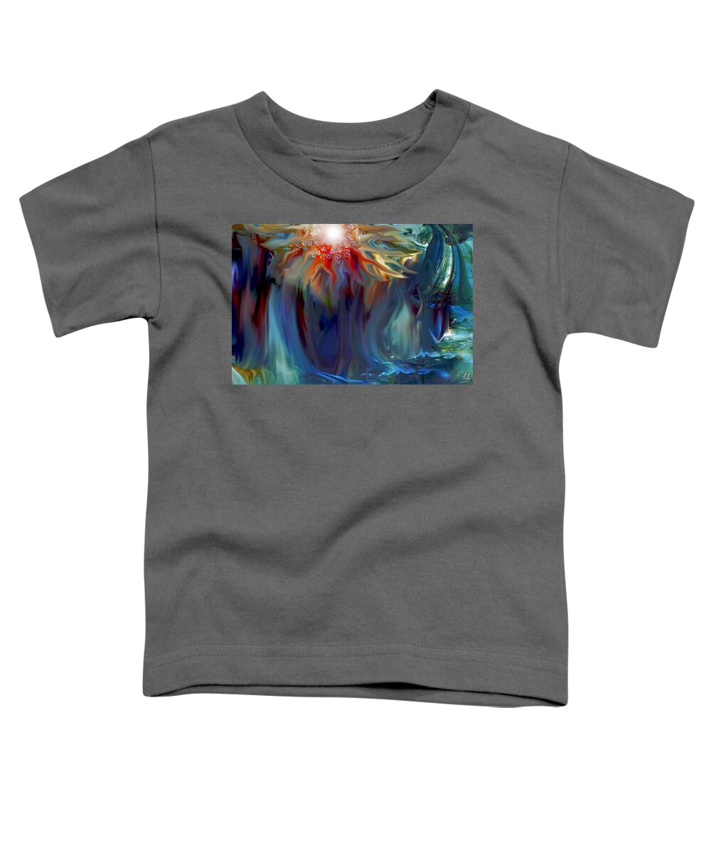 Above The Waves Toddler T-Shirt featuring the digital art Above The Waves by Linda Sannuti