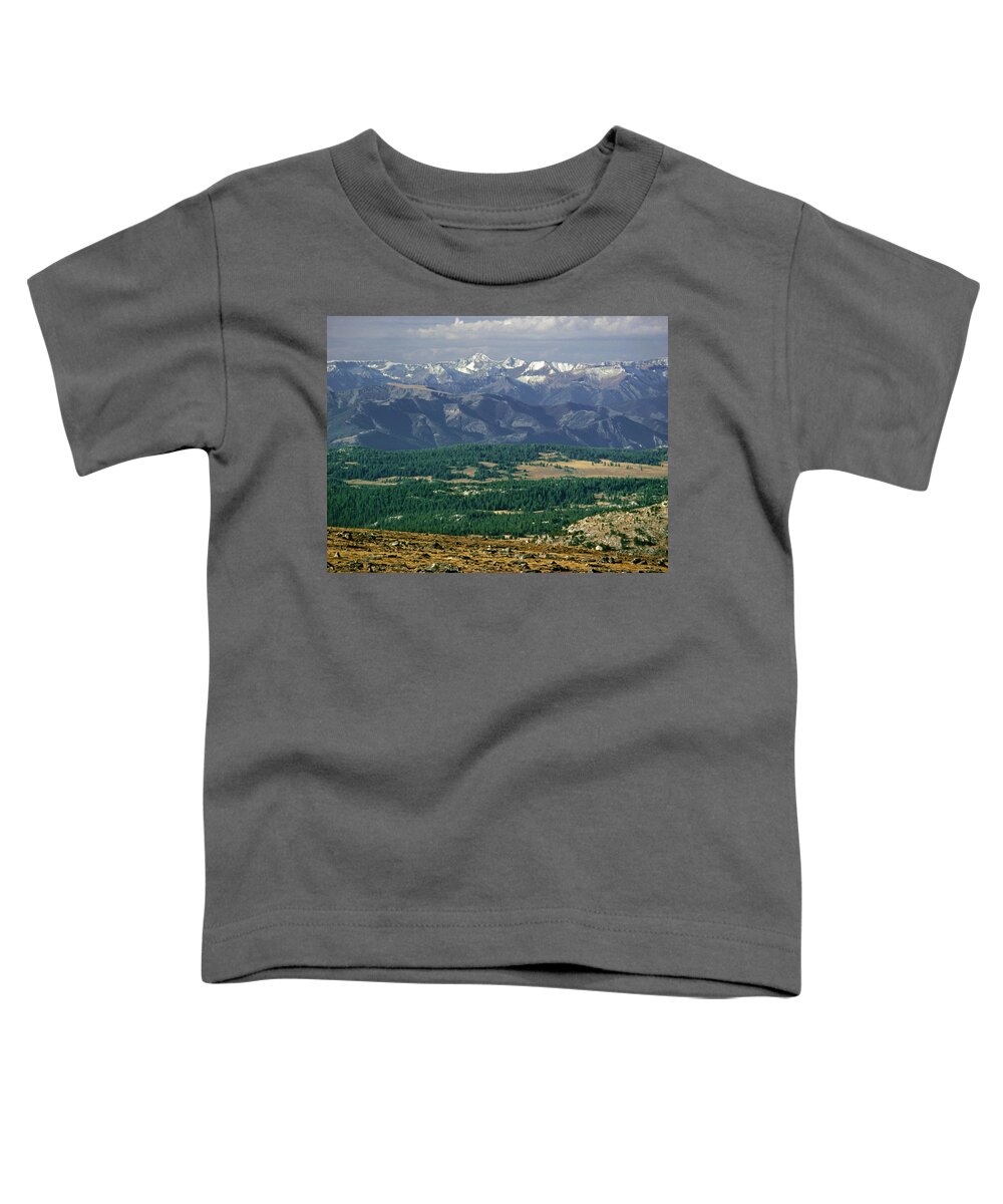 Beartooth Scenic Highway Toddler T-Shirt featuring the photograph M-A9207-Absaroka Range from US 212 by Ed Cooper Photography