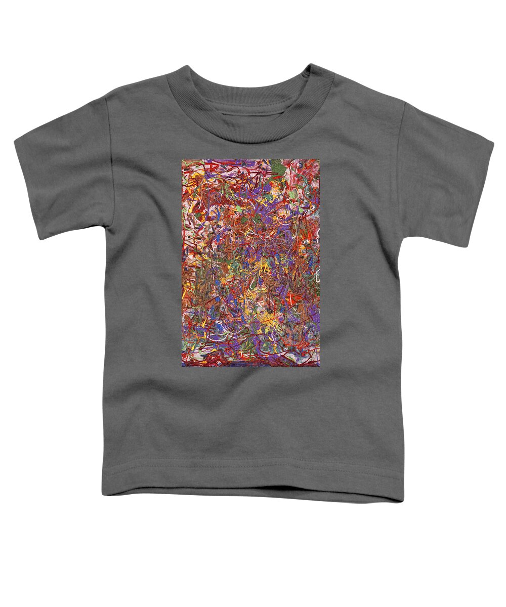 Abstract Toddler T-Shirt featuring the photograph Abstract - Fabric Paint - String Theory by Mike Savad