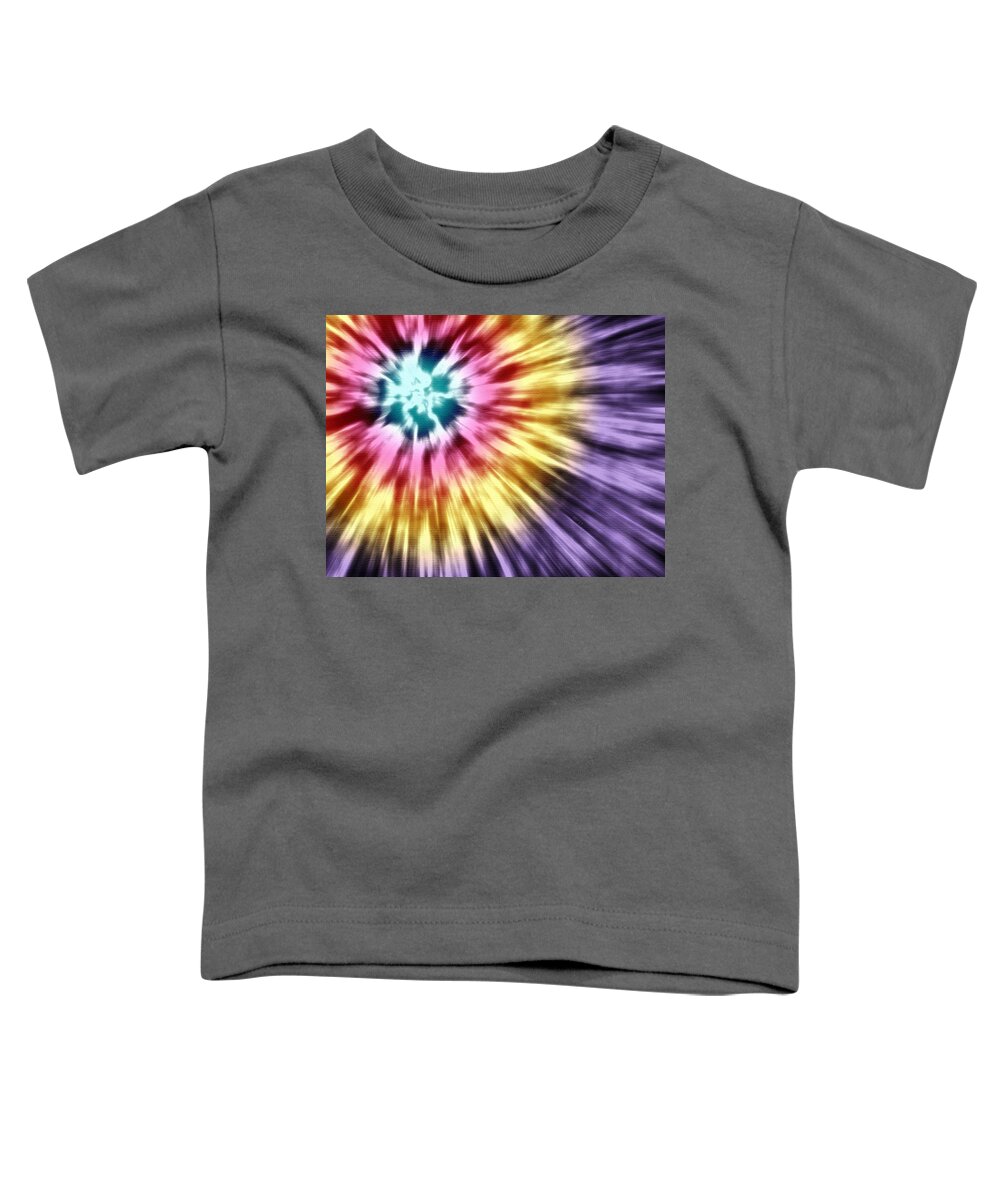 Abstract Toddler T-Shirt featuring the digital art Abstract Purple Tie Dye by Phil Perkins