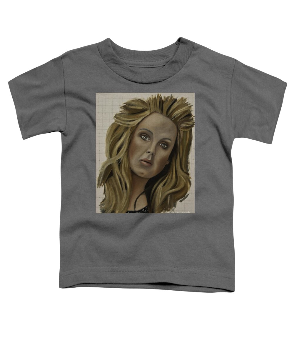 Adele Toddler T-Shirt featuring the painting Adele by James Lavott
