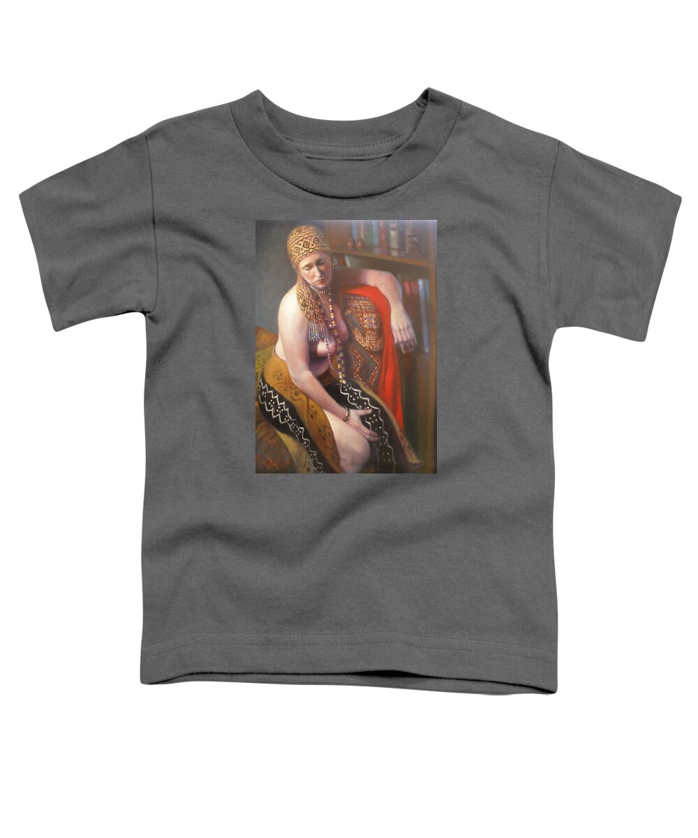 Realism Toddler T-Shirt featuring the painting African Drum #2 by Donelli DiMaria