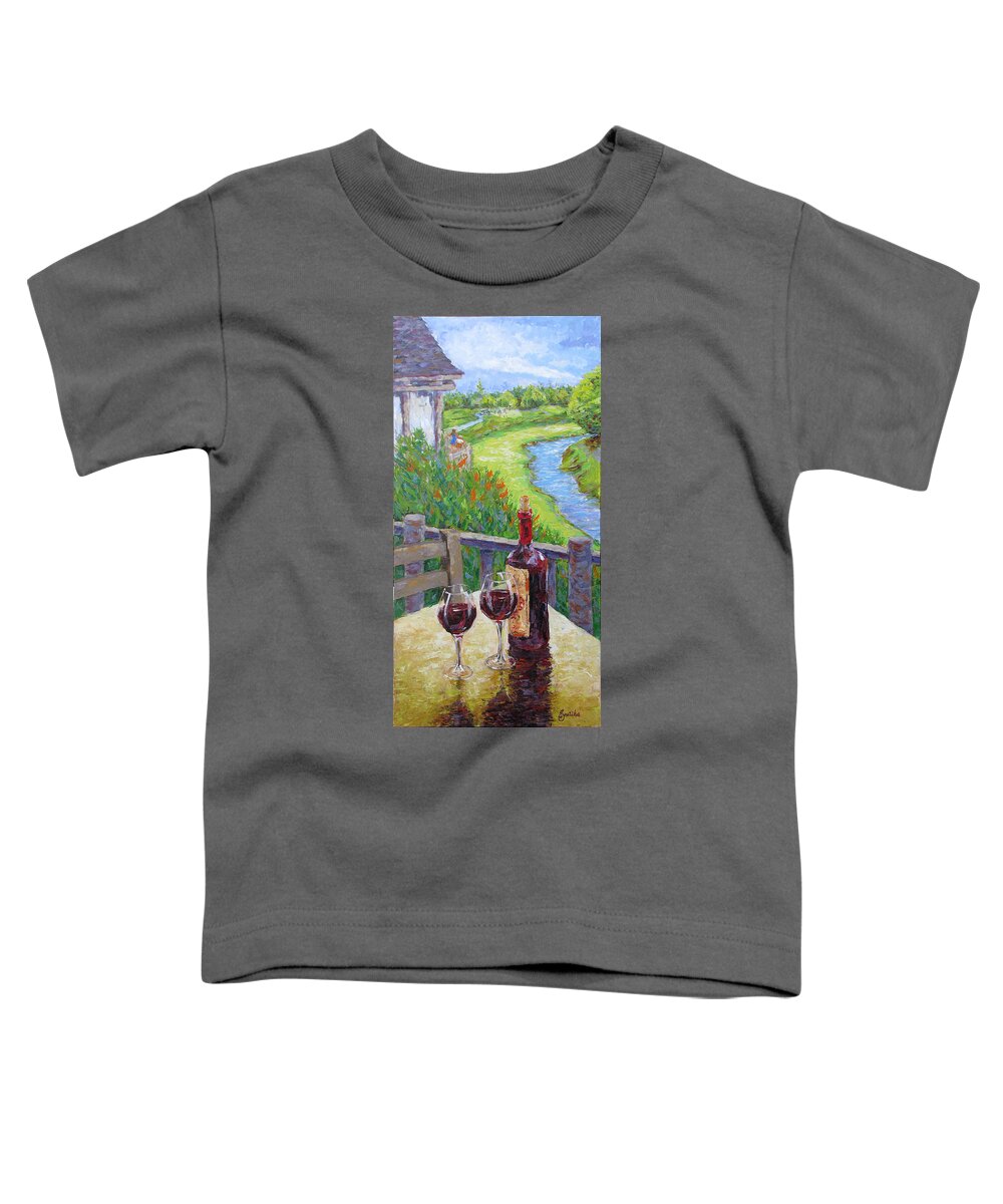 Wine Toddler T-Shirt featuring the painting Finest Hour by Jyotika Shroff