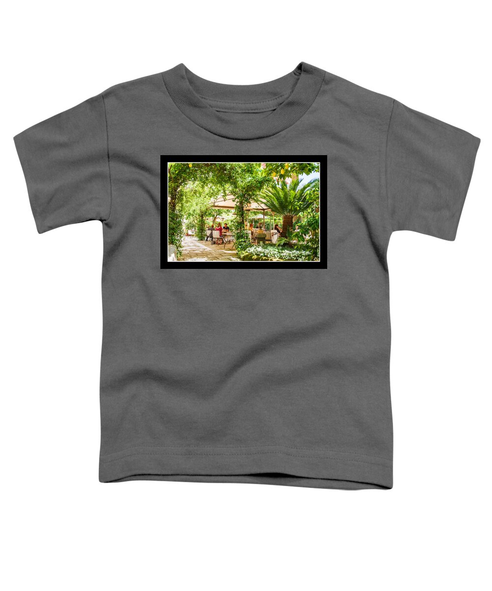 Amalfi Toddler T-Shirt featuring the photograph Al Fresco in Positano by Darryl Brooks