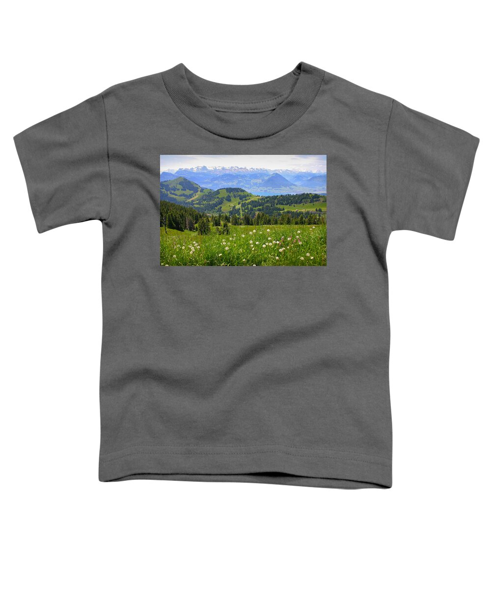 Nature Toddler T-Shirt featuring the photograph Alps from the Rigi by Jenny Setchell