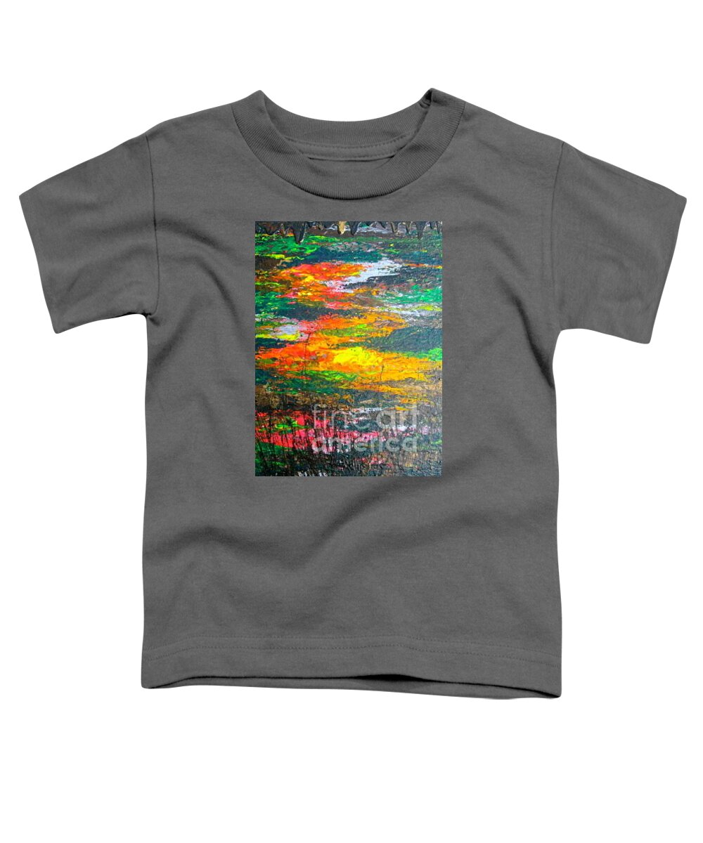 Abstract Toddler T-Shirt featuring the painting Amazon Jungle by Jacqueline Athmann