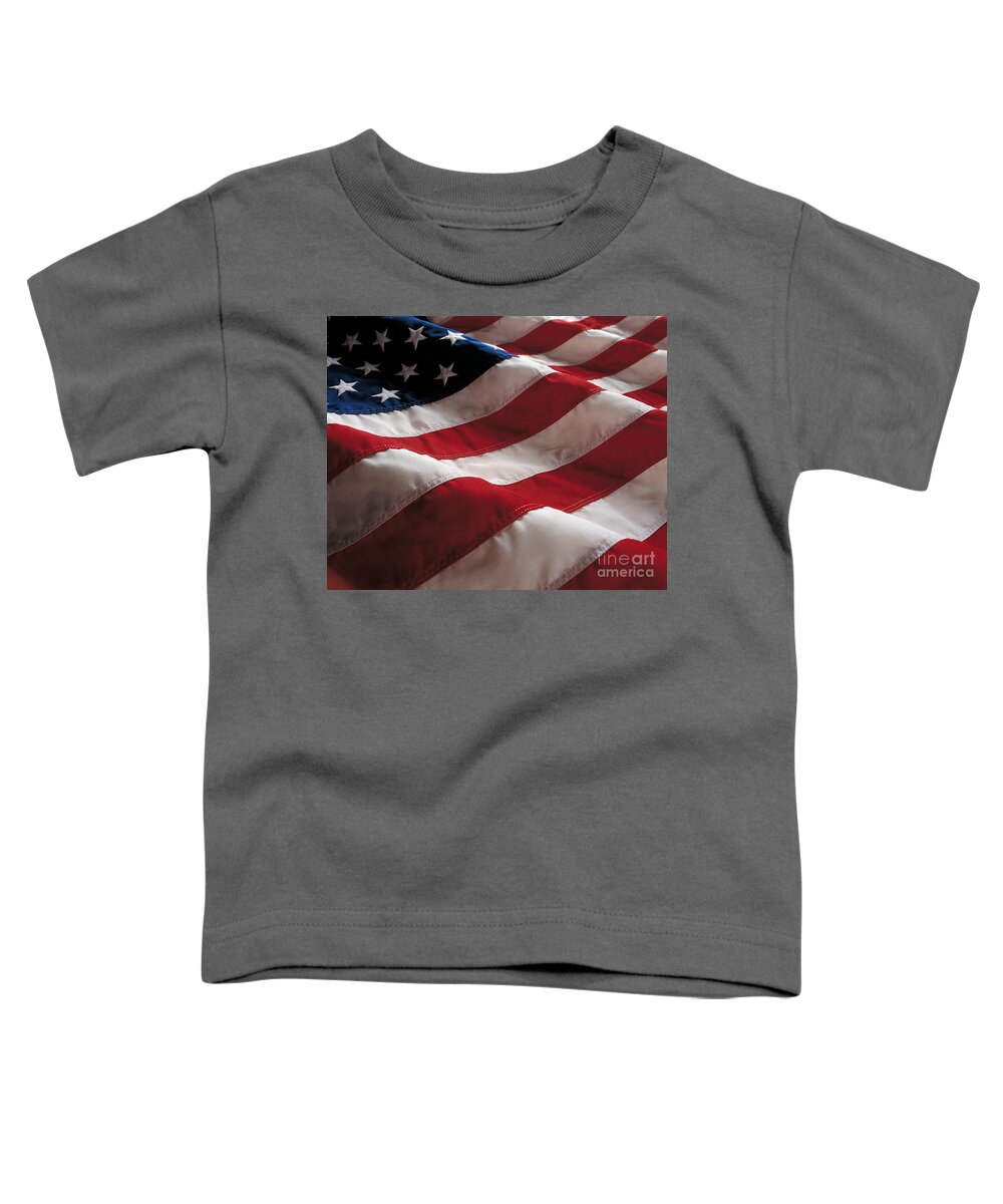 Old Glory Toddler T-Shirt featuring the photograph American Flag by Jon Neidert
