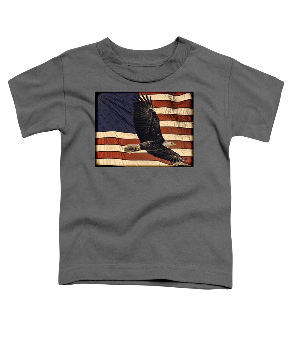 American Bald Eagle Toddler T-Shirt featuring the photograph American Pride by Thomas Young