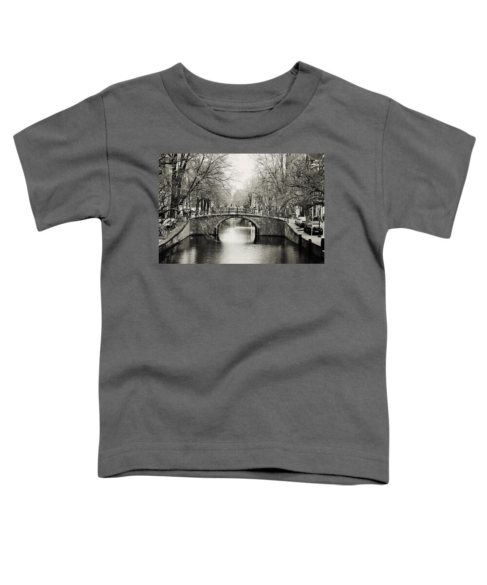 Jenny Rainbow Fine Art Photography Toddler T-Shirt featuring the photograph Amsterdam Canal by Jenny Rainbow