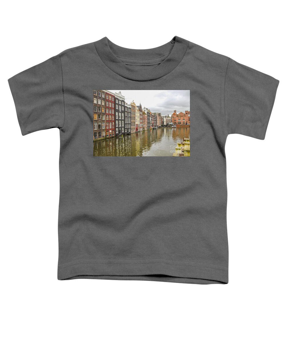16th Toddler T-Shirt featuring the photograph Amsterdam canal houses by Patricia Hofmeester