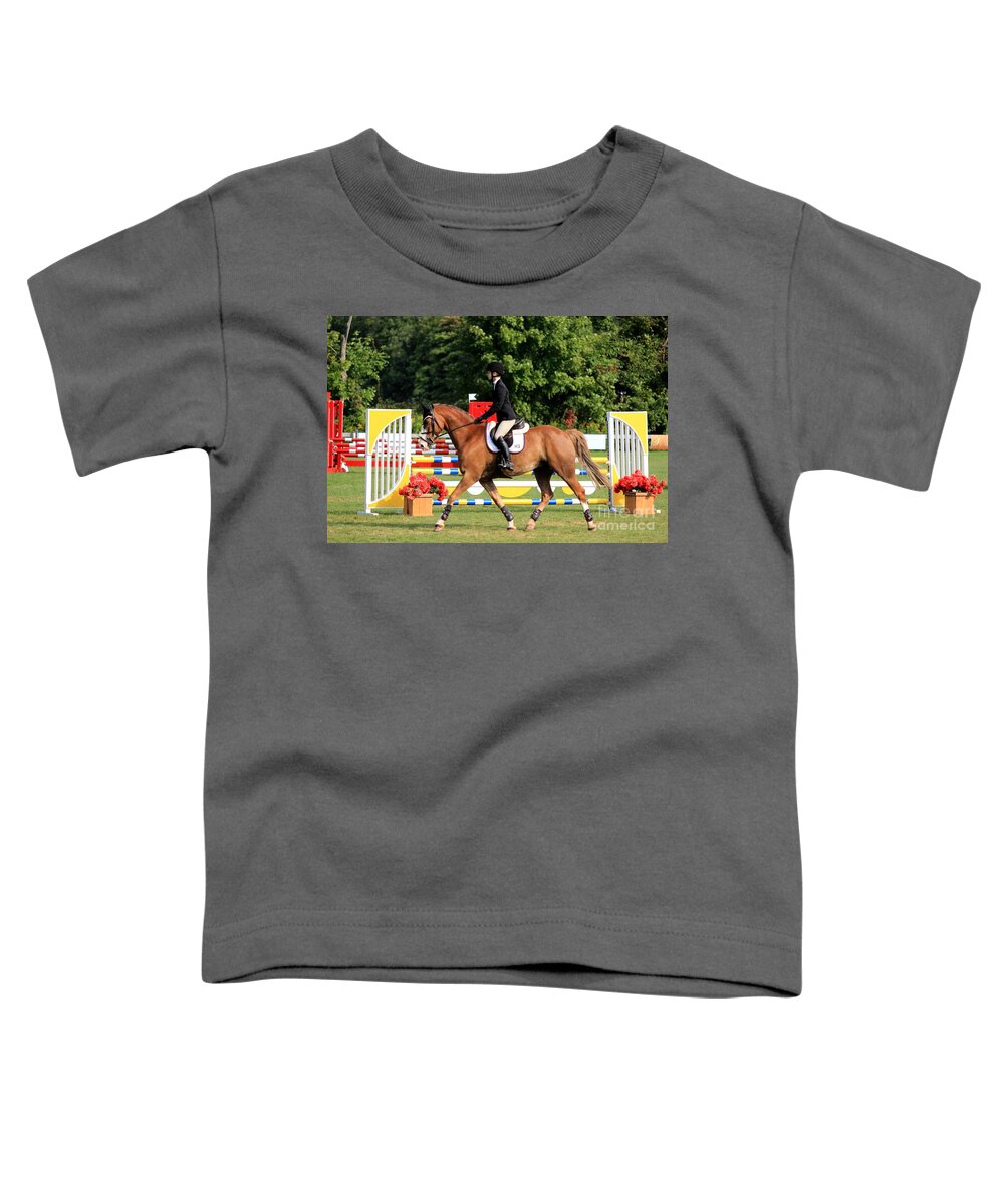 Horse Toddler T-Shirt featuring the photograph An-s-jumper7 by Janice Byer