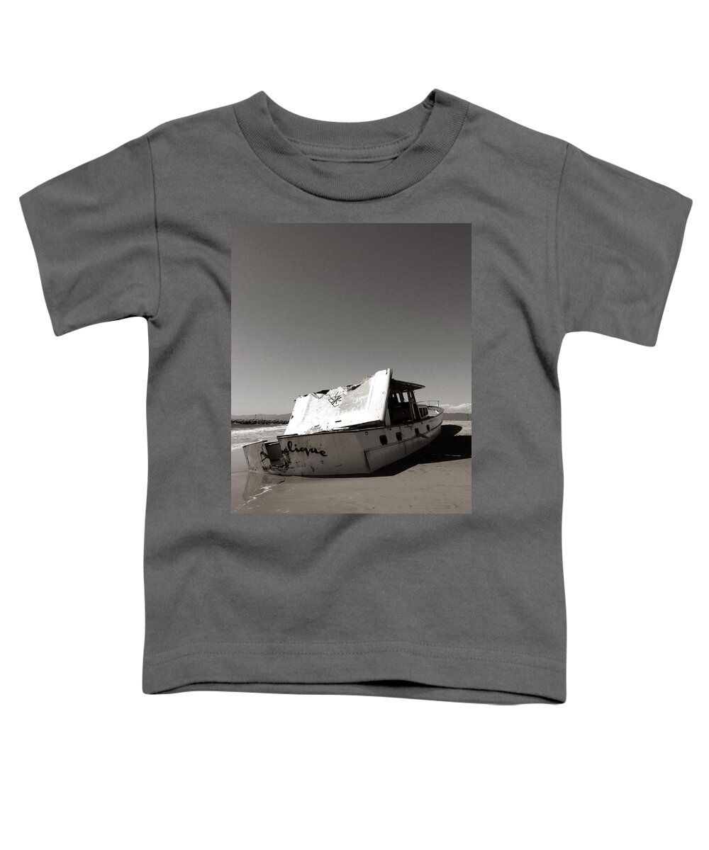 Boat Toddler T-Shirt featuring the photograph Angelique Beached by Lorraine Devon Wilke