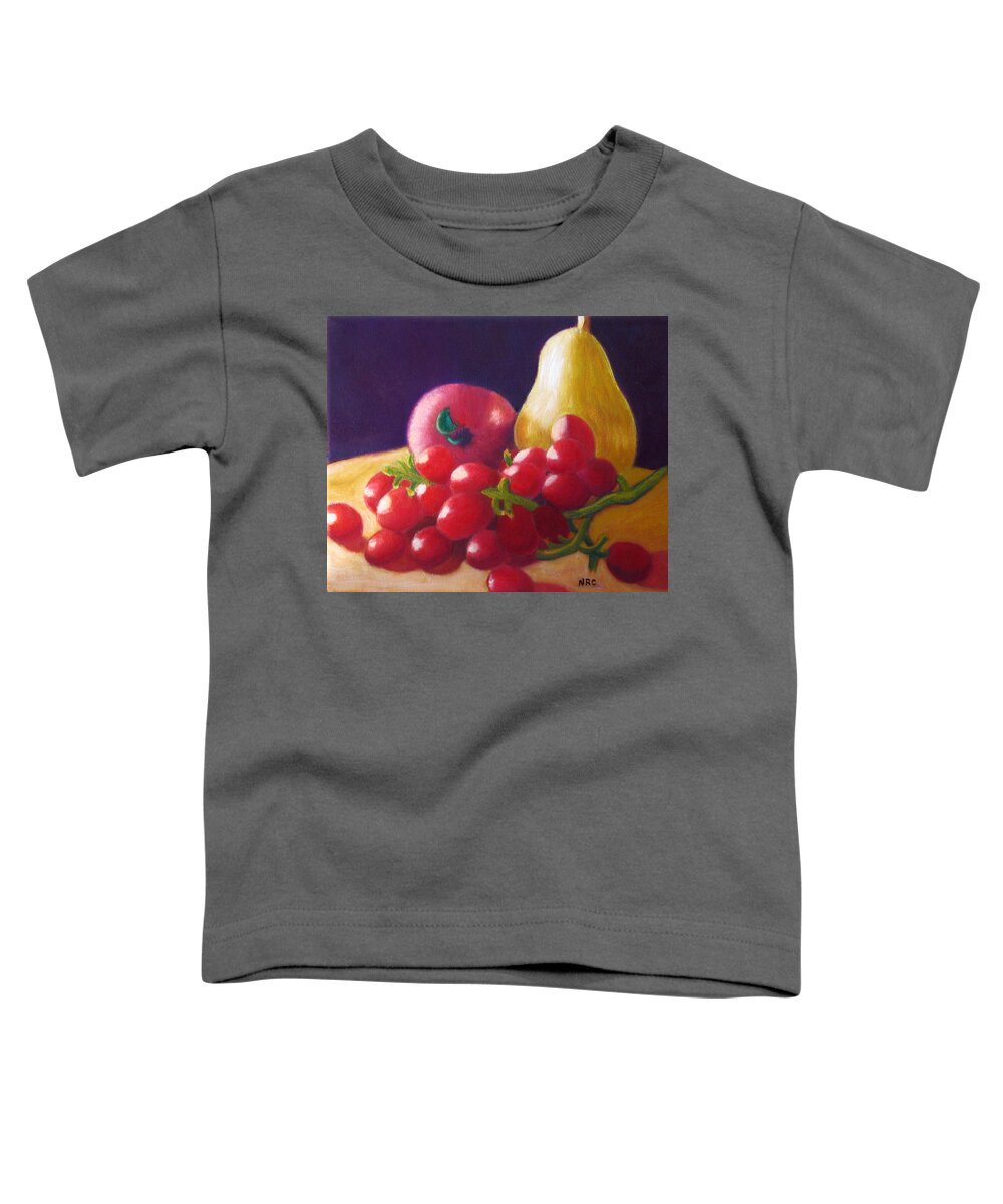 Apple Toddler T-Shirt featuring the photograph Apple Pear Grapes by Natalie Rotman Cote