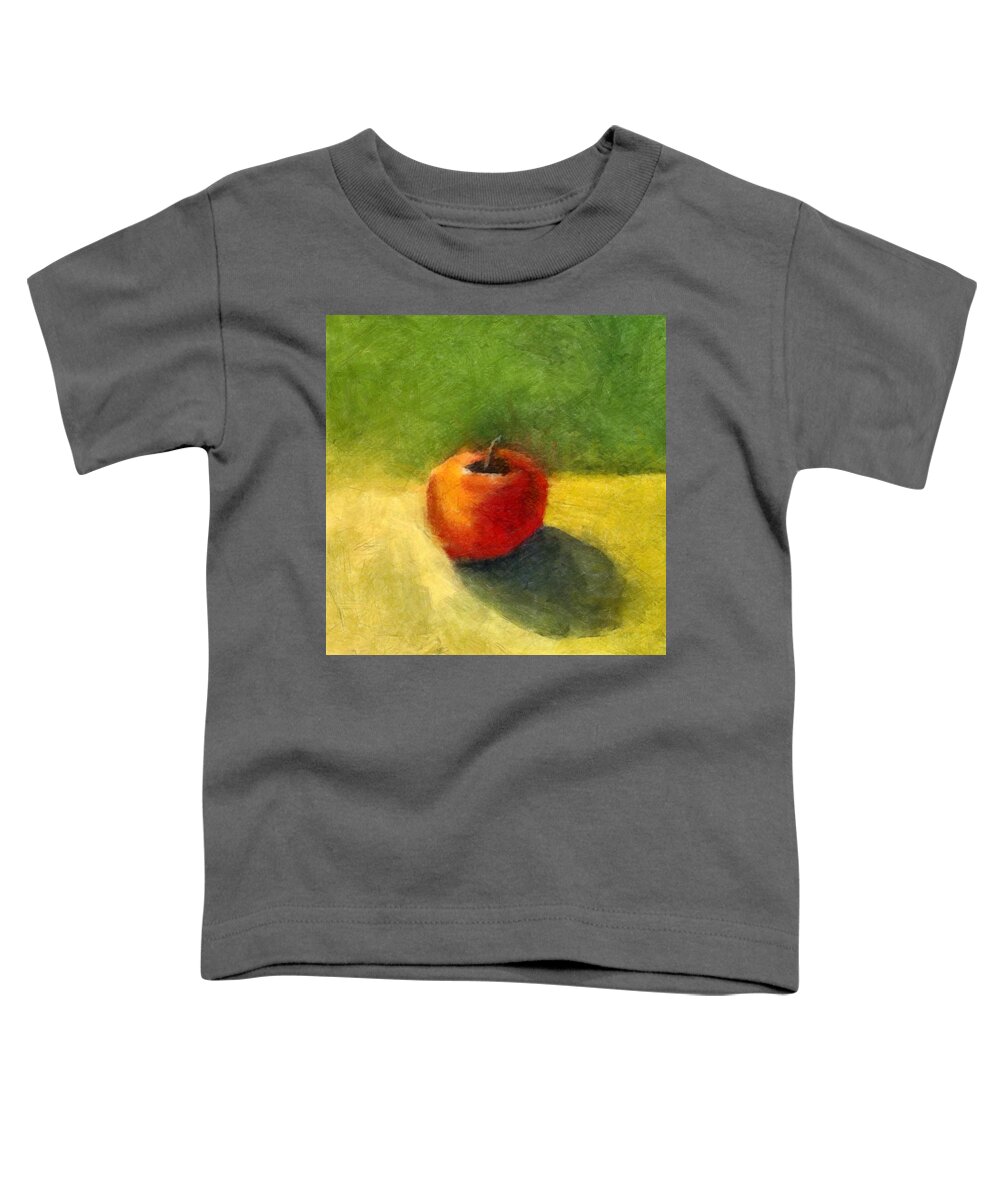 Apple Toddler T-Shirt featuring the painting Apple Still Life No. 98 by Michelle Calkins