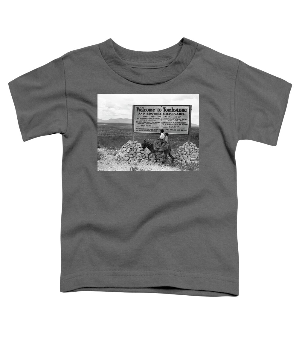 1937 Toddler T-Shirt featuring the photograph Arizona Tombstone, 1937 by Granger