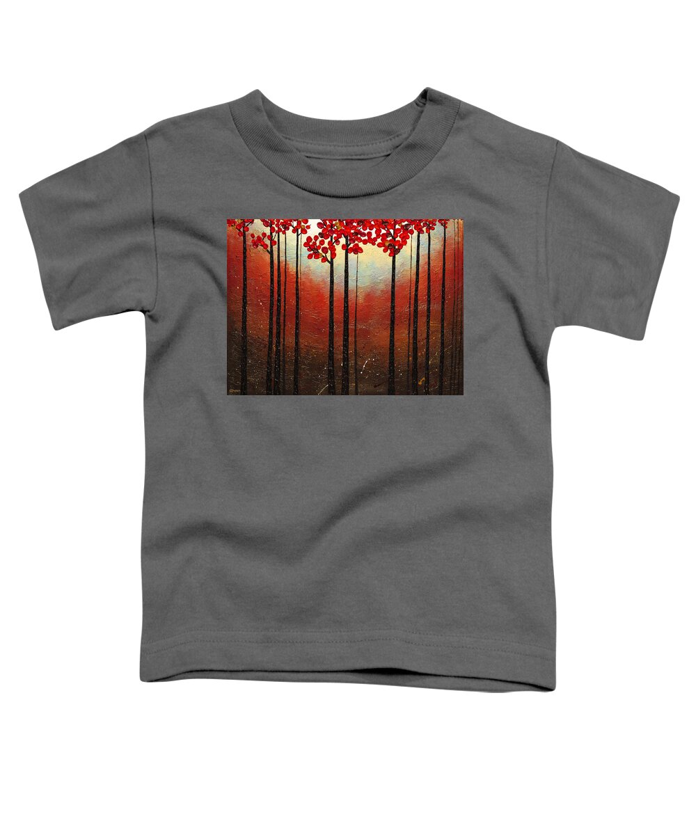 Abstract Art Toddler T-Shirt featuring the painting Aroma do Campo by Carmen Guedez