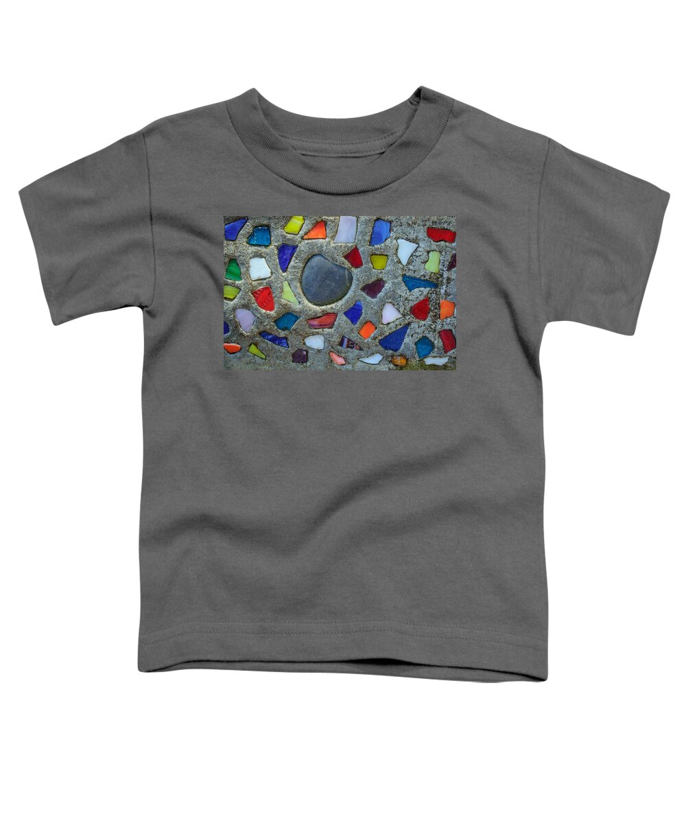 Glass Toddler T-Shirt featuring the photograph Artsy Glass Chip Sidewalk by Tikvah's Hope