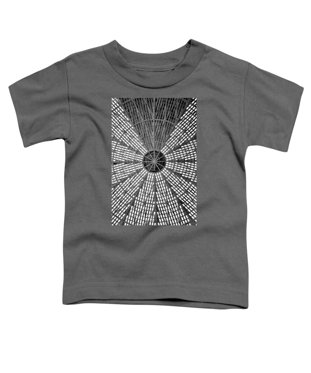 Houston Toddler T-Shirt featuring the photograph Astrodome Ceiling by Benjamin Yeager