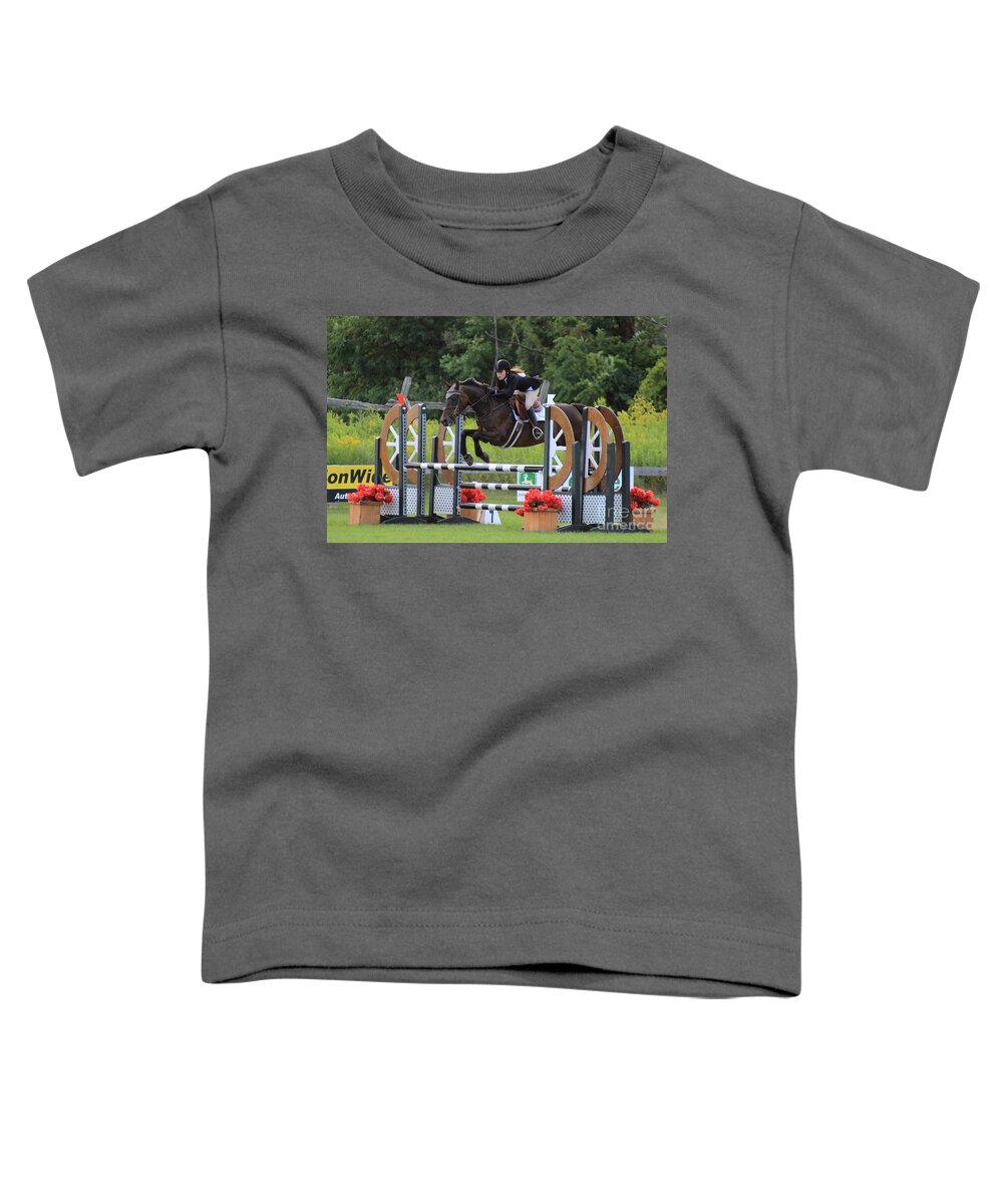 Horse Toddler T-Shirt featuring the photograph At-su-jumper100 by Janice Byer