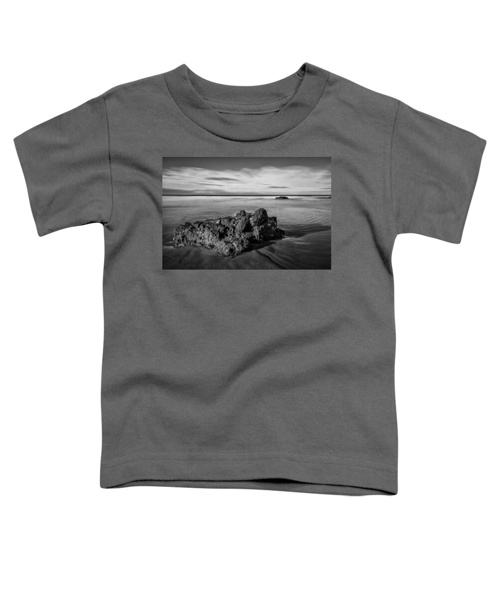 Atlantic Toddler T-Shirt featuring the photograph Downhill - Atlantic Rocks by Nigel R Bell