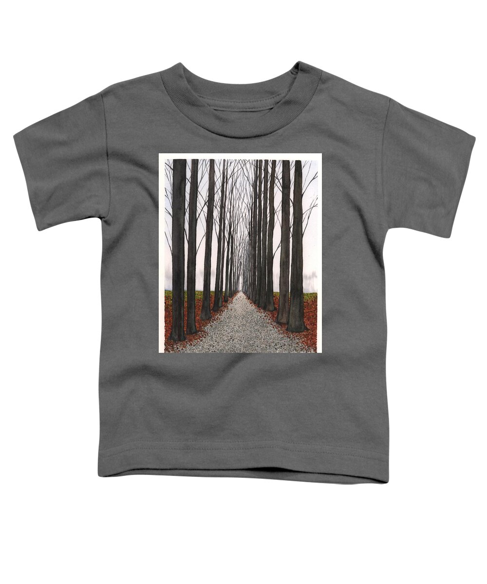 Winter Toddler T-Shirt featuring the painting Winter by Hilda Wagner