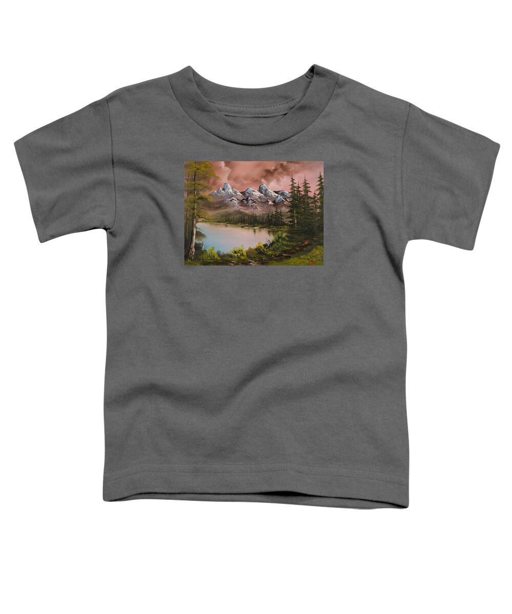 Landscape Toddler T-Shirt featuring the painting Autumn Storm by Chris Steele