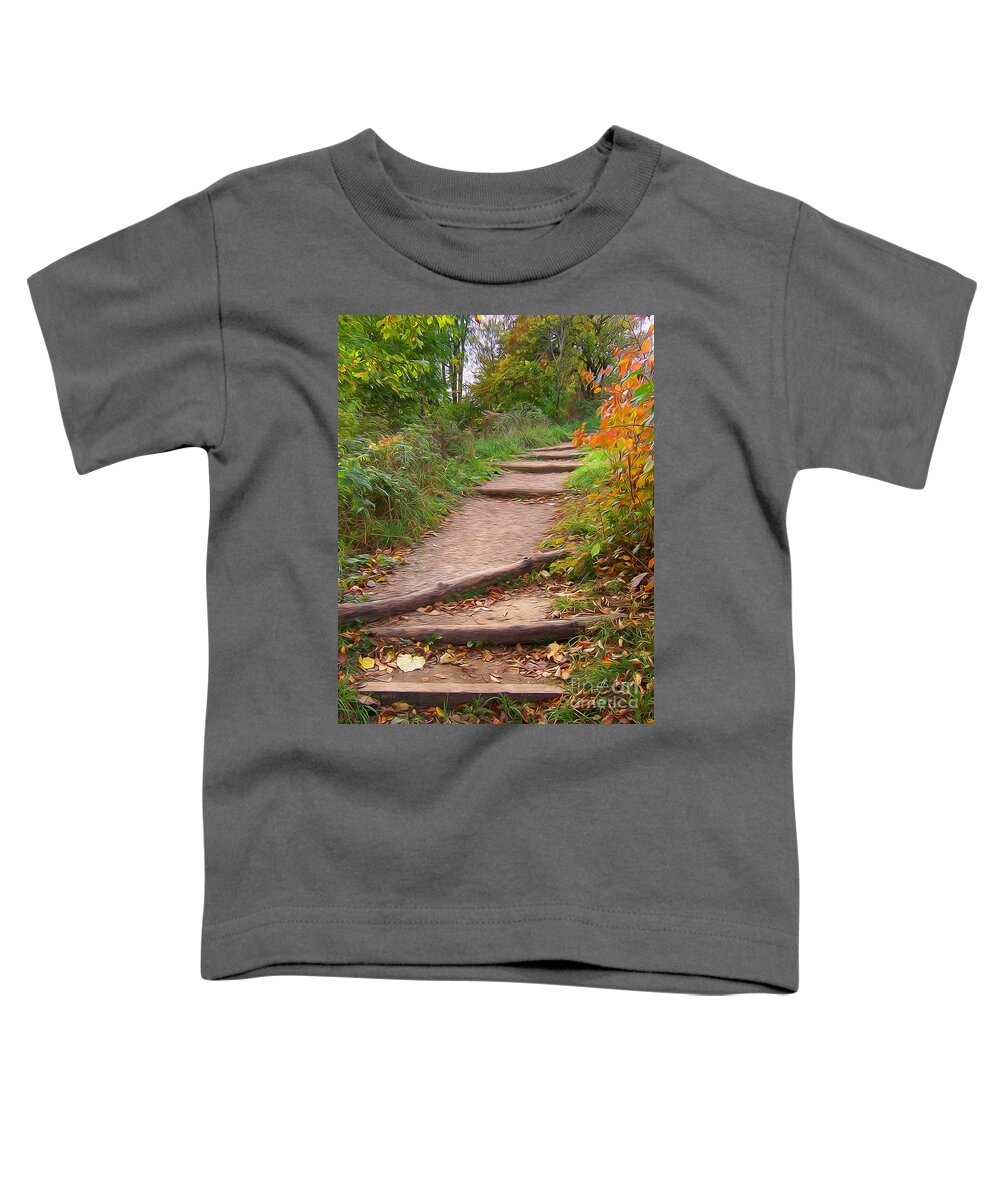 Autumn Toddler T-Shirt featuring the digital art Autumn Trails by Phil Perkins