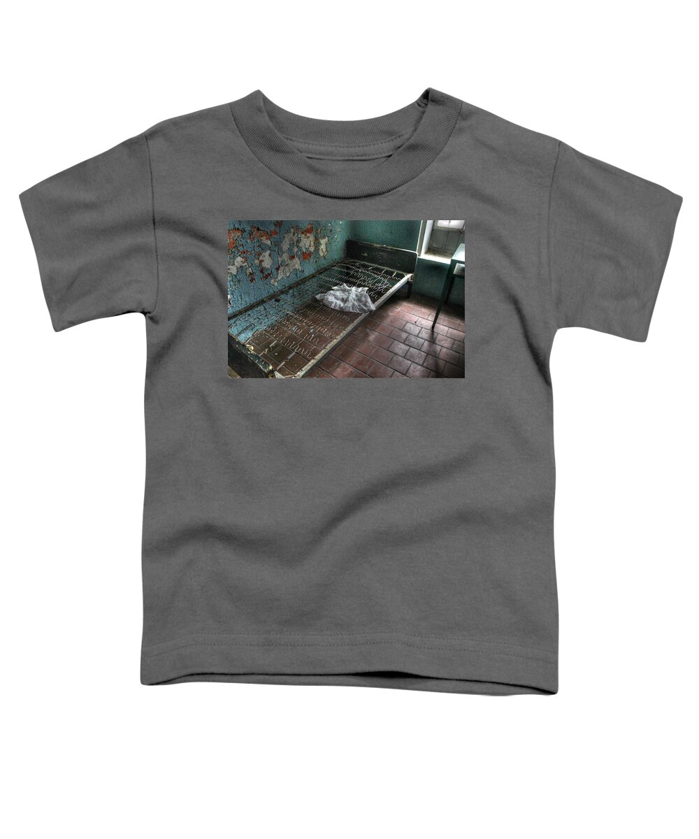 Bed Toddler T-Shirt featuring the photograph Baby dress by Jane Linders