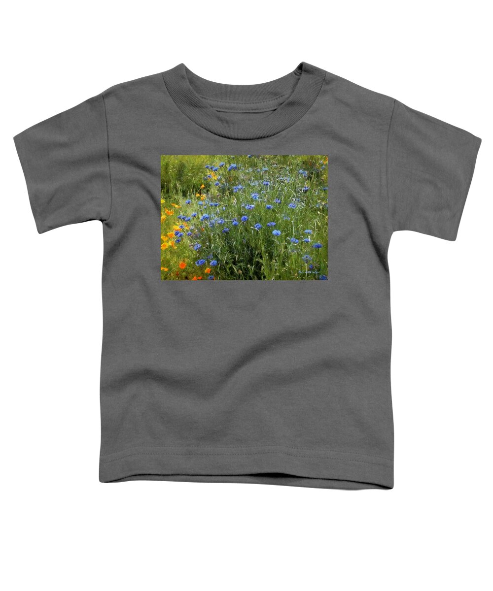 Landscape Toddler T-Shirt featuring the painting Bachelor's Meadow by RC DeWinter