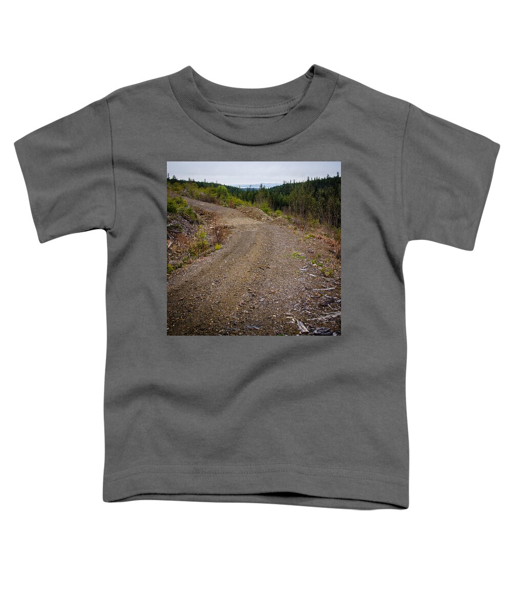 Backroad Toddler T-Shirt featuring the photograph 4x4 Logging Road to Adventure by Roxy Hurtubise