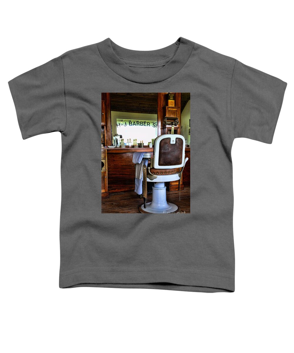 Barber - The Barber's Chair Toddler T-Shirt featuring the photograph Barber - The Barber Shop by Paul Ward