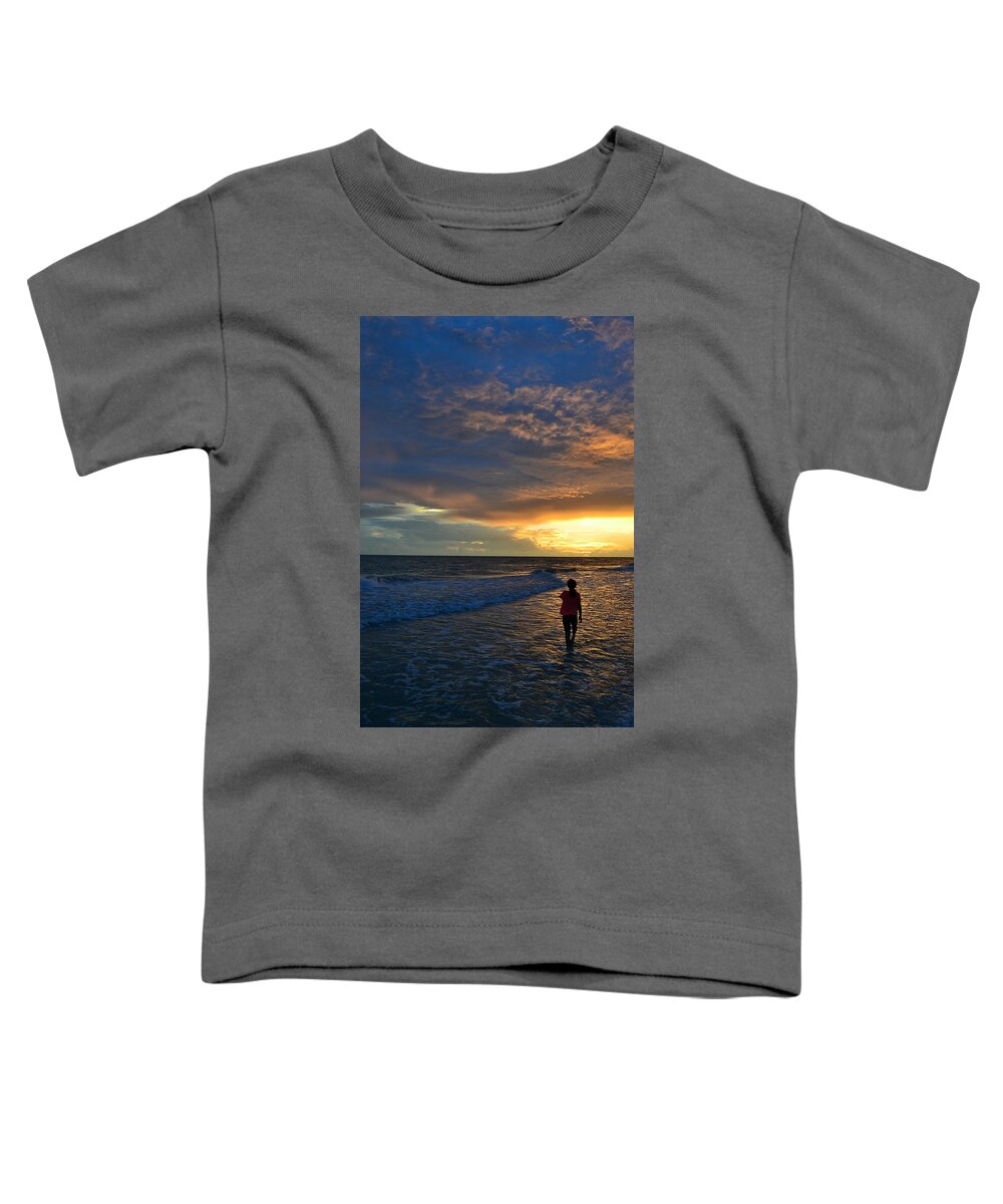 Sunset Toddler T-Shirt featuring the photograph Be Wonderful... Because You Are by Melanie Moraga