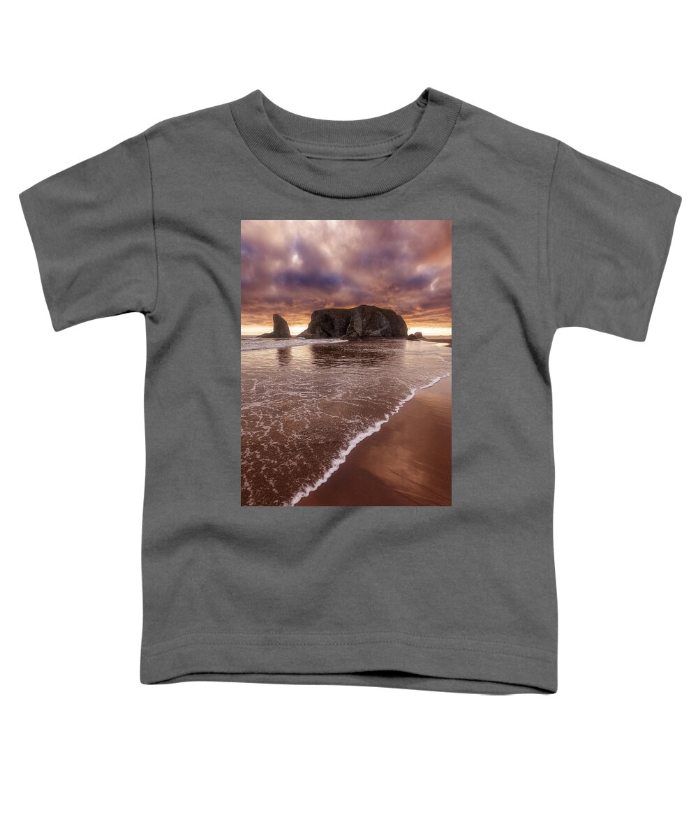 Bandon Toddler T-Shirt featuring the photograph Beachwalk by Darren White