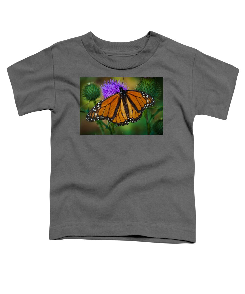 Monarch Toddler T-Shirt featuring the photograph Beautifully aged by Cheryl Baxter