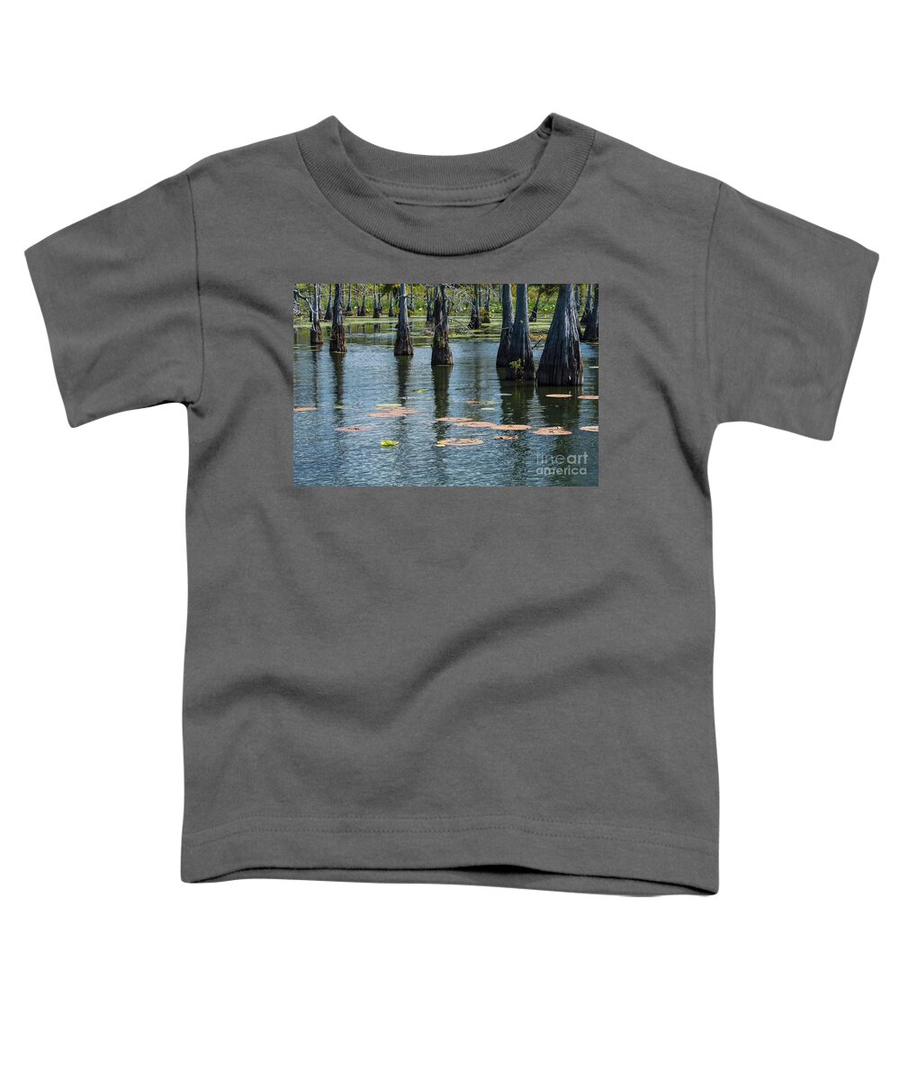 Monroe Toddler T-Shirt featuring the photograph Black Bayou Cypress by Bob Phillips