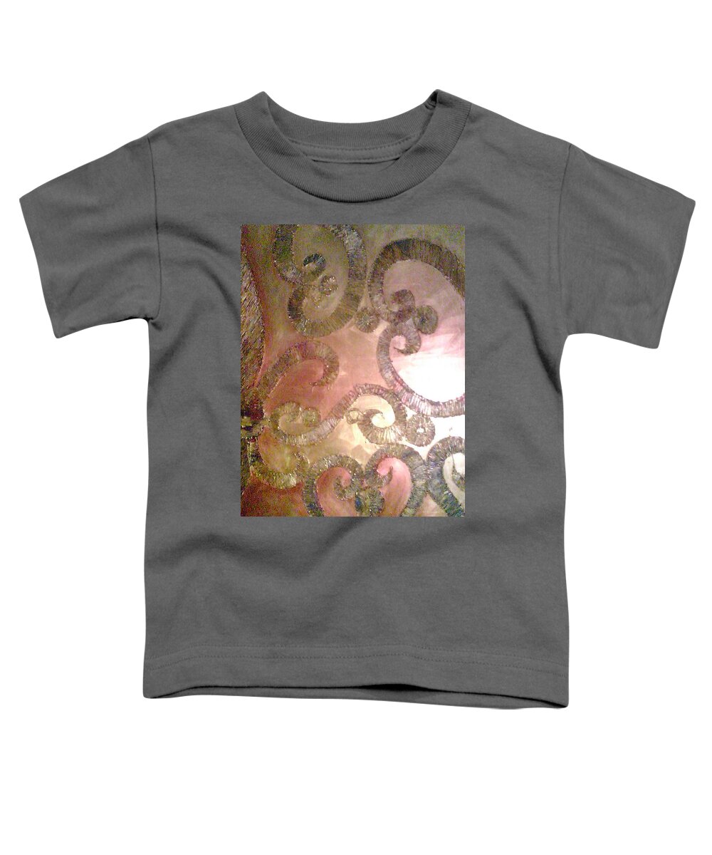 Abstract Metallic Toddler T-Shirt featuring the painting Black Gold by Femme Blaicasso