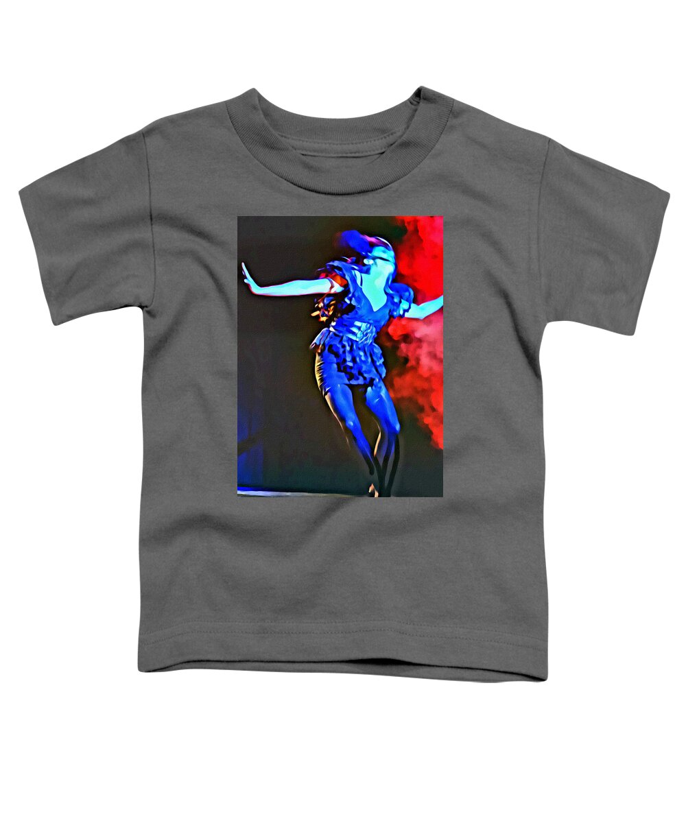 Female Dancer Toddler T-Shirt featuring the photograph Blue Lady Dancer by Joan Reese