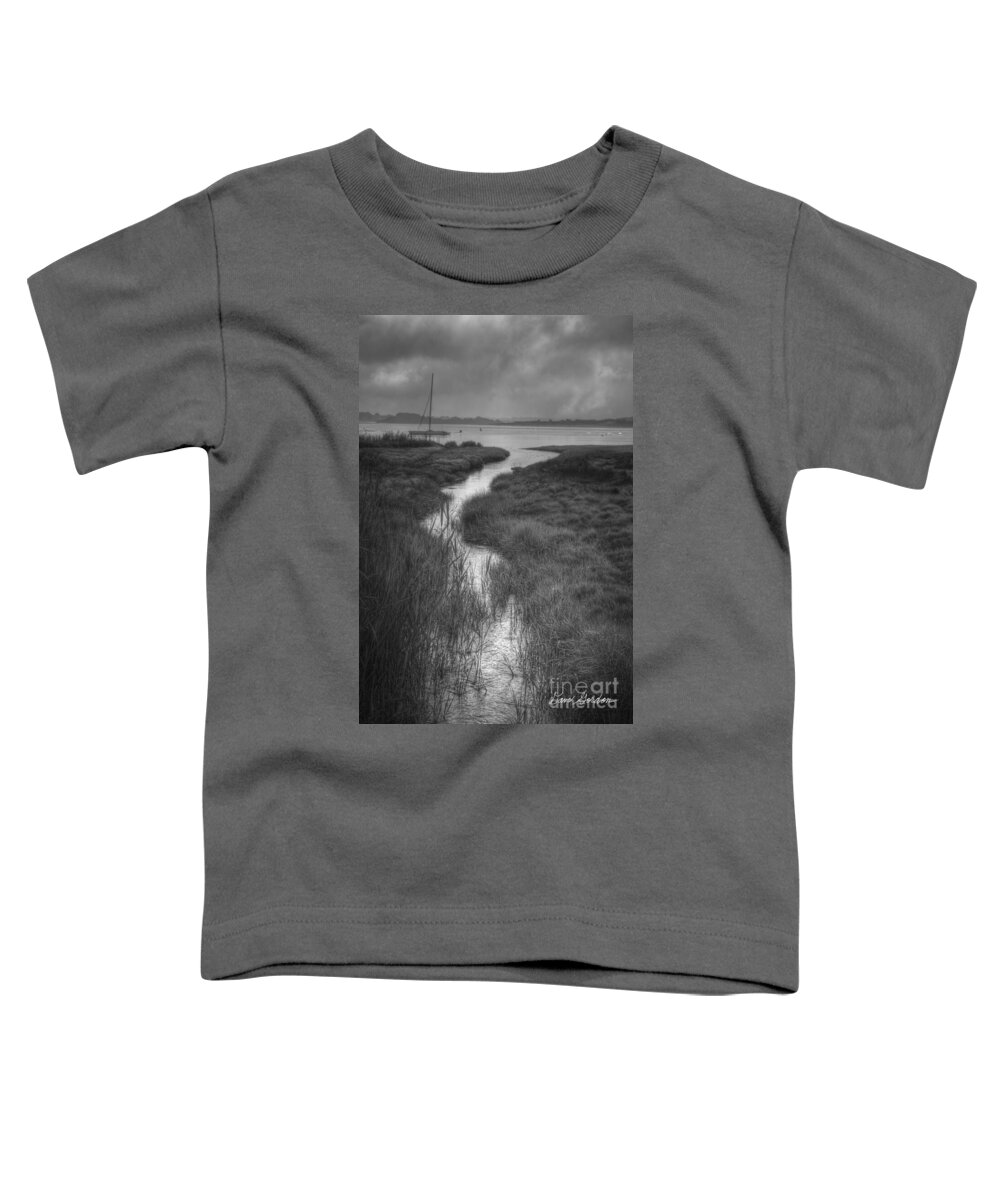 Boat Toddler T-Shirt featuring the photograph Boat and Tidal Stream by David Gordon