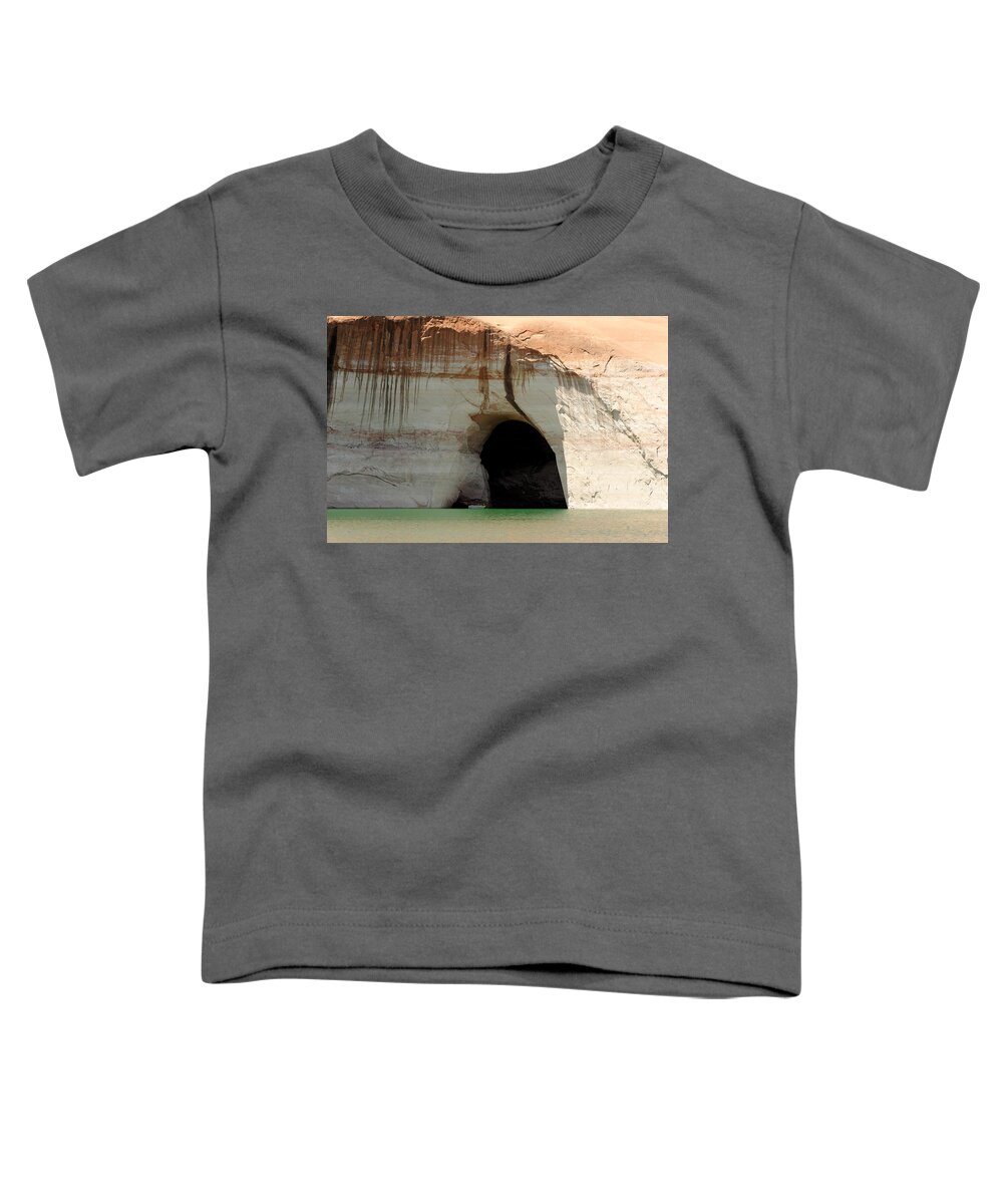 Water Toddler T-Shirt featuring the photograph Boat at Cave Entrance by Julie Niemela