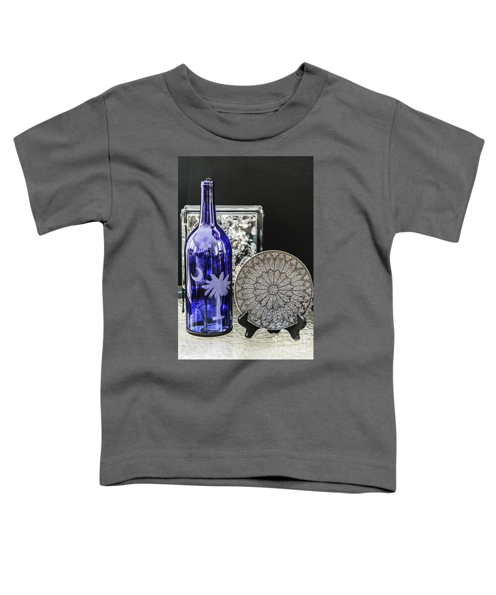 Still Life Toddler T-Shirt featuring the photograph Bottle and Plate by Elvis Vaughn