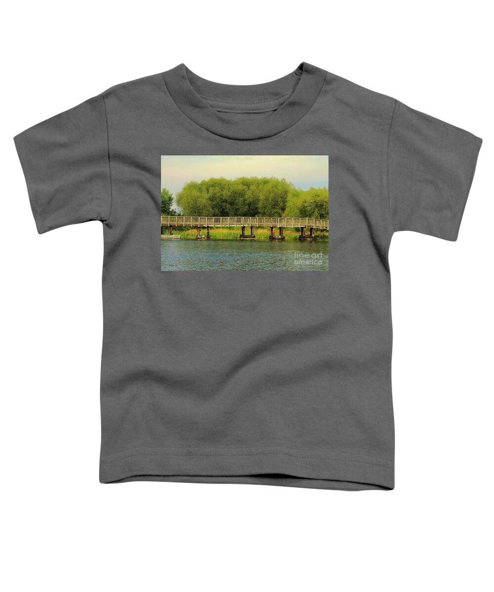 Bridge Toddler T-Shirt featuring the photograph Bridge to Killarney Mountain Lodge by Nina Silver