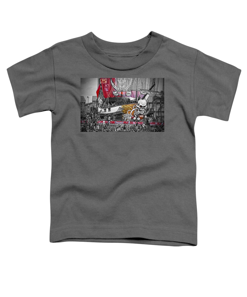 Ship Toddler T-Shirt featuring the photograph Bucs Pirate Ship by Chauncy Holmes