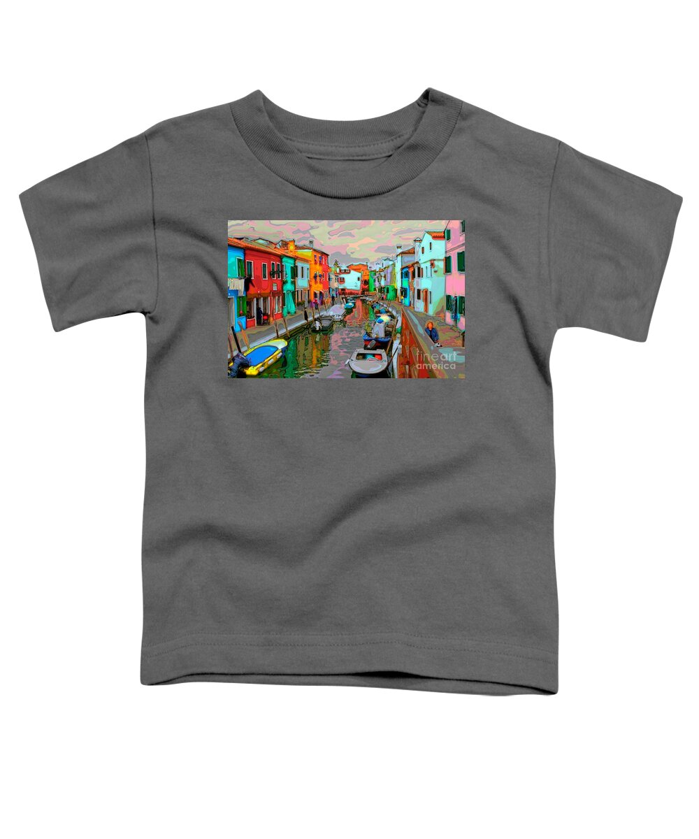 Italy Toddler T-Shirt featuring the photograph Burano Art Deco by Timothy Hacker
