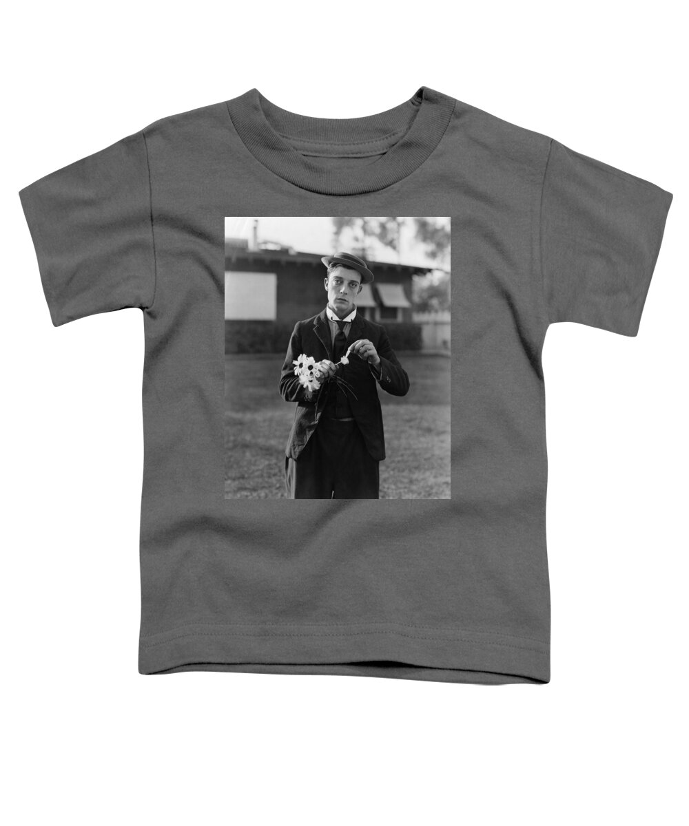 Movie Poster Toddler T-Shirt featuring the photograph Buster Keaton Portrait by Georgia Clare