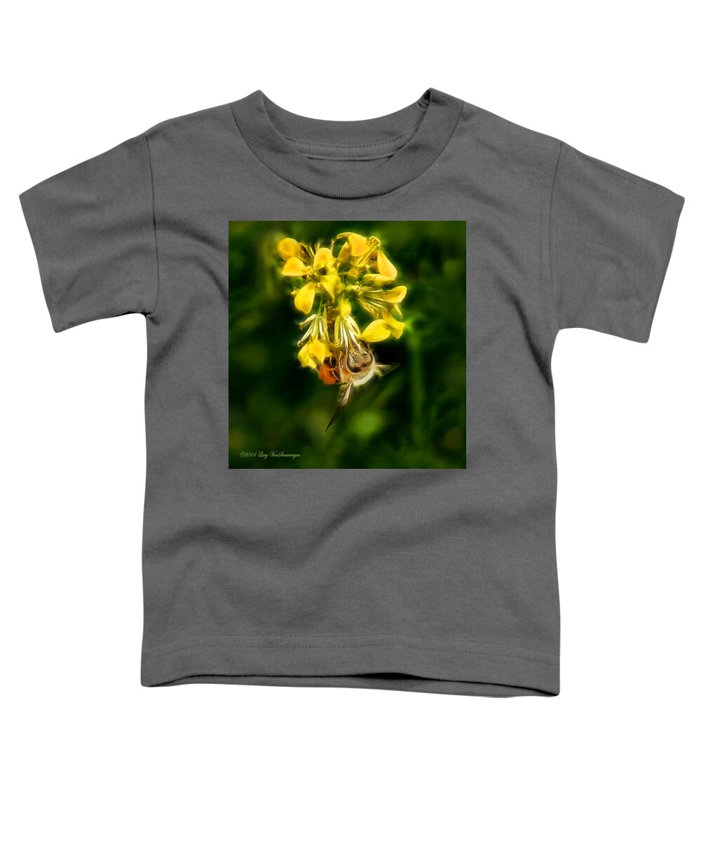 Bee Toddler T-Shirt featuring the photograph Busy Bee by Lucy VanSwearingen