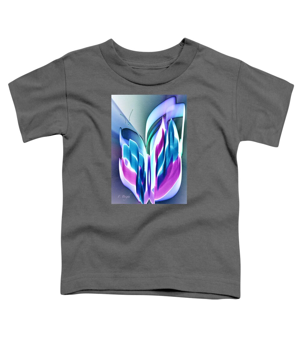 Butterfly Toddler T-Shirt featuring the digital art Butterfly Abstract 3 by Frank Bright