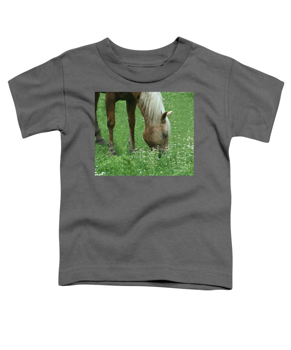 Macro Toddler T-Shirt featuring the photograph Out To Pasture by Barbara S Nickerson