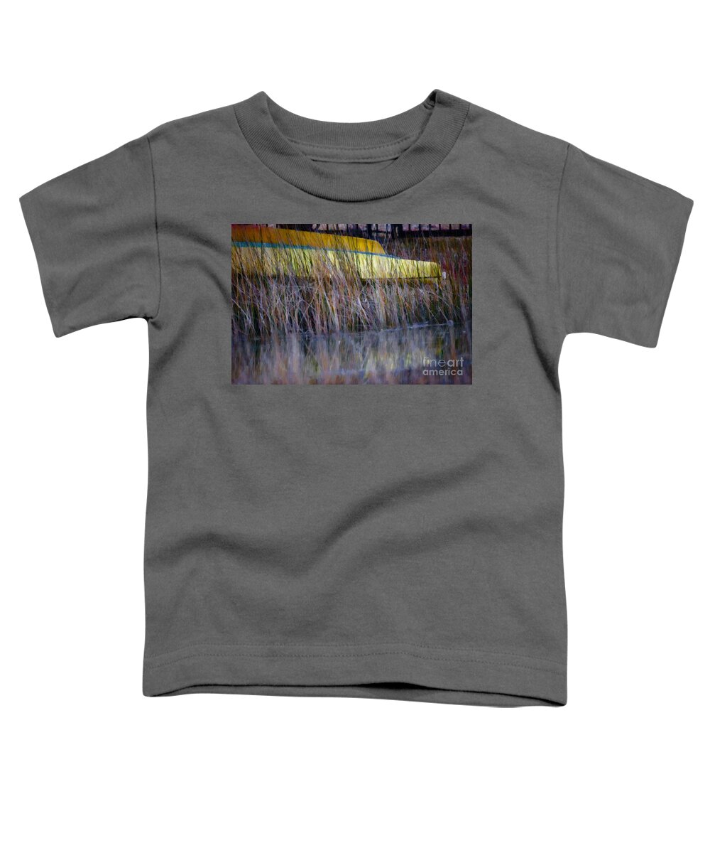 Canoe Toddler T-Shirt featuring the photograph By The Water by Dale Powell