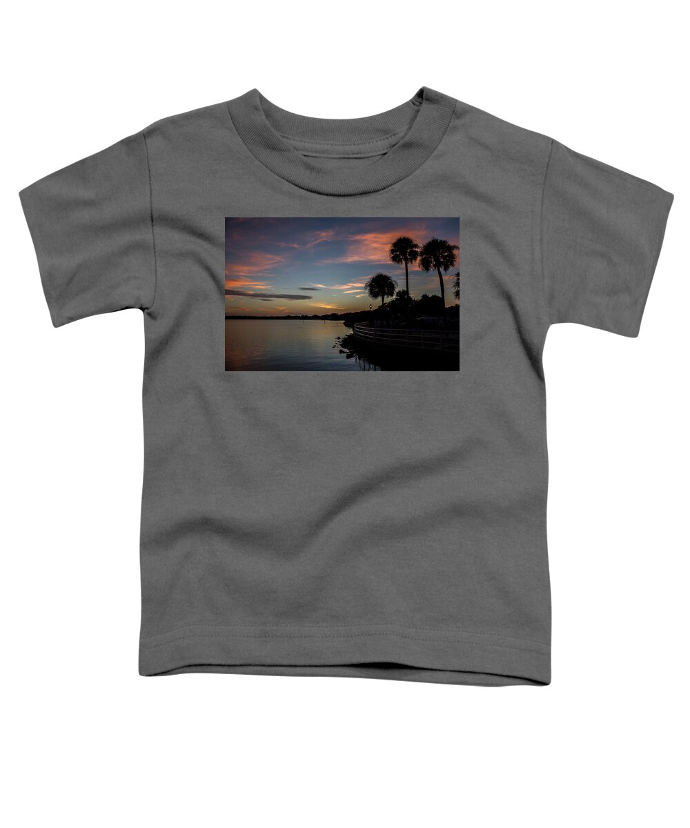 Florida Toddler T-Shirt featuring the photograph Calm sunset by Jane Luxton