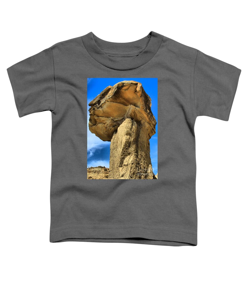 Theodore Roosevelt National Park Toddler T-Shirt featuring the photograph Caprock Mushroom by Adam Jewell